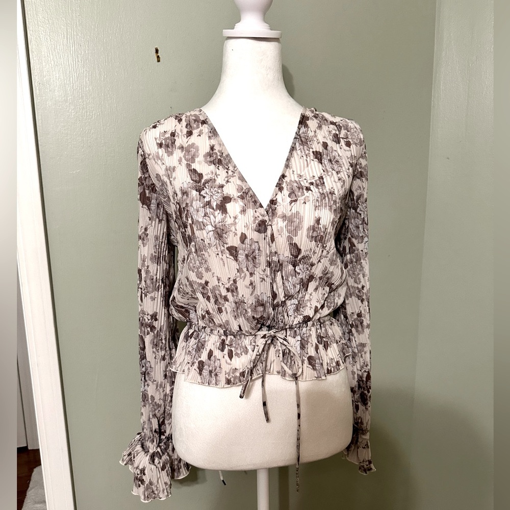 Mango Floral Women’s long sleeve blouse